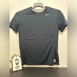 Nike Pro Combat Fitted Dri-Fit Workout Blue Black Men’s shirt size Large